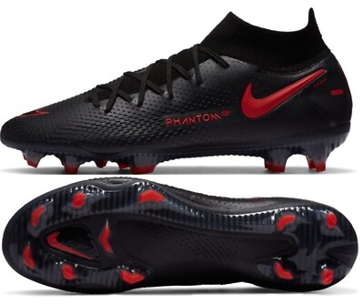 NIKE PHANTOM GT ELITE DF FG BLACK/RED SIZE 8 BRAND NEW (CW6589-060)