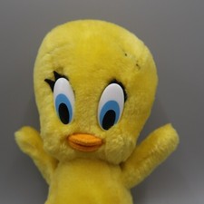 Vintage Looney Tunes 10" Yellow Tweety Bird Plush Toy Stuffed Animal 1991
