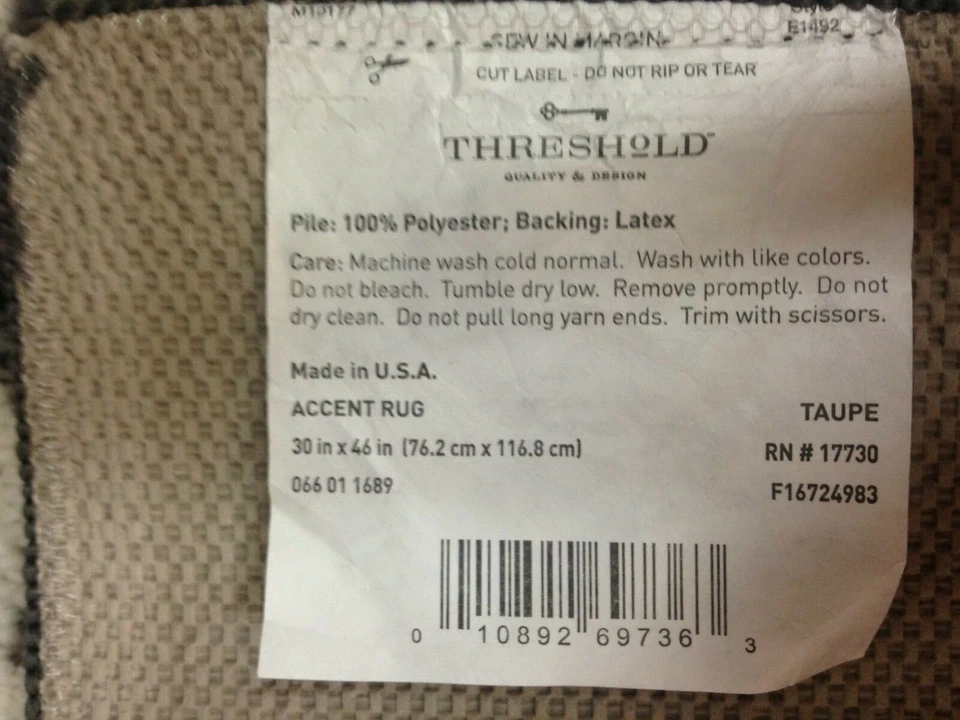 30" X 46" Carthage Geo Easy Care Rug Gray - Threshold - Image 2 of 3