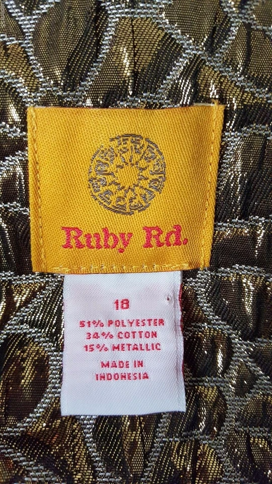 Ruby Rd Womens Jacket Coat Size 18 Gold Bronze - Image 2 of 4