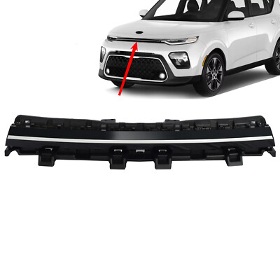 86370K0000 Fits 2020-22 Kia Soul Front Bumper Garnish Upper Grille Grill Silver