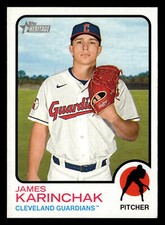 James Karinchak 2022 Topps Heritage #615 Cleveland Guardians *035