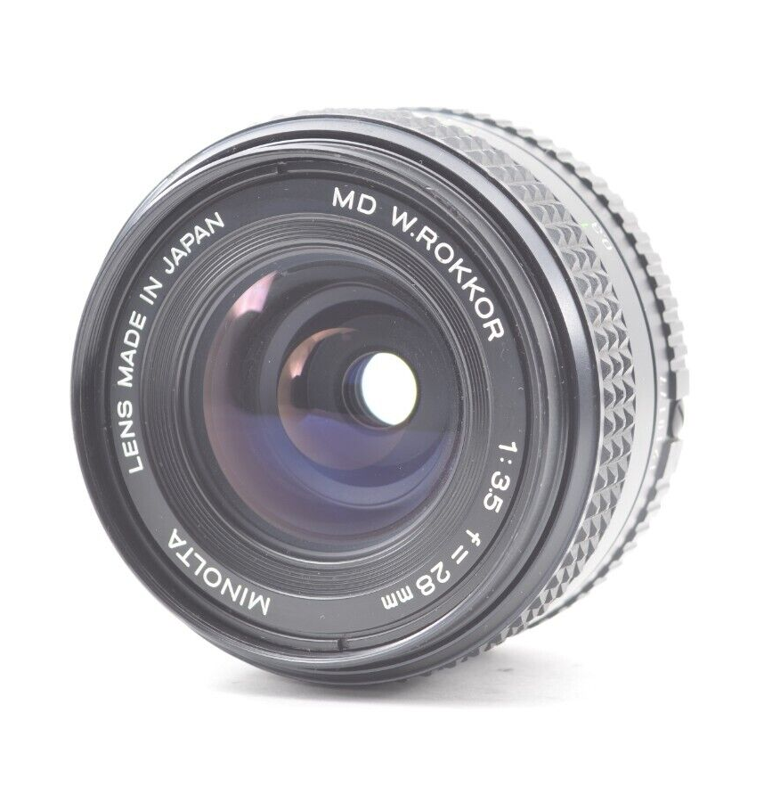 RARE!!!【Top Mint】MINOLTA MD W.ROKKOR 28mm f/3.5 Wide Angle Lens