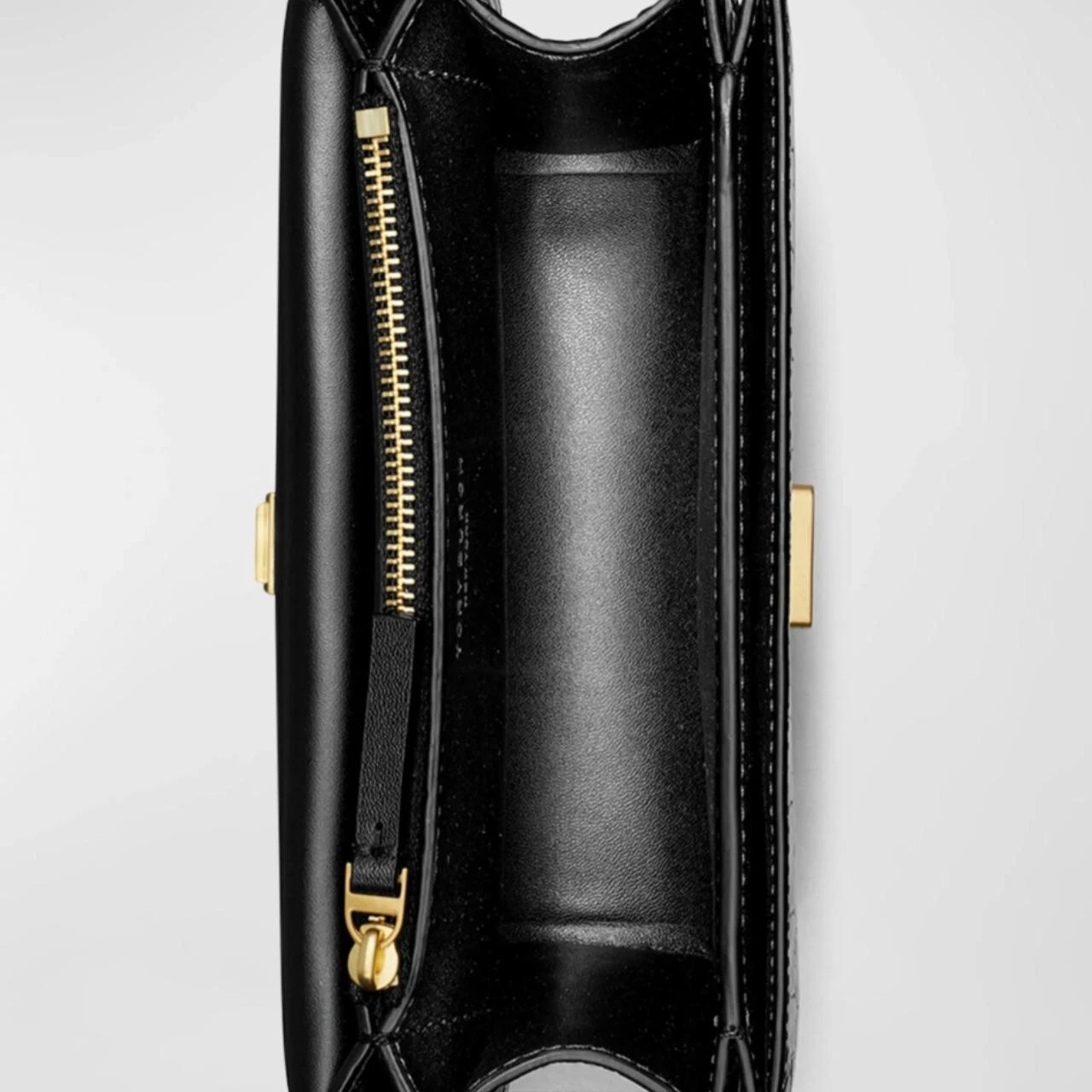 Borsa a tracolla Tory Burch Eleanor nuova con etichette in pelle di coccodrillo nera laminata catena oro