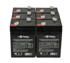 Raion Power 6V 4.5Ah Battery For Topin TP6-4.5W - 6 Pack