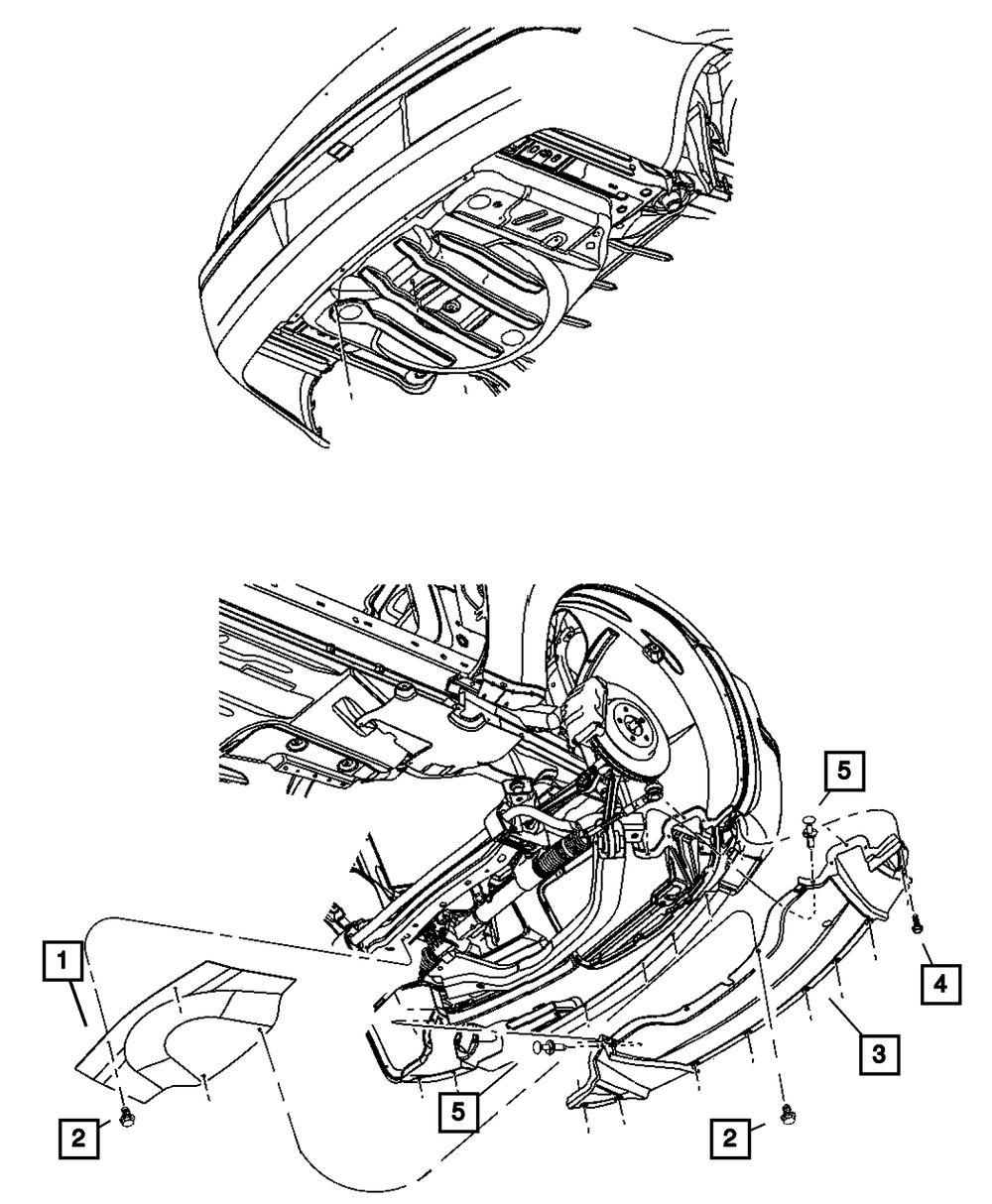 OEM Mopar 2008 Dodge Challenger Srt8 6.1l Shield Front Belly Pan  