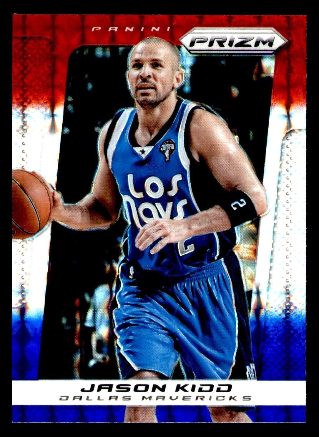 2013-14 Panini Prizm Jason Kidd Red White and Blue Mosaic Prizm #255
