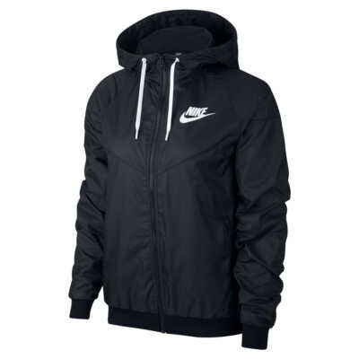 Nike Sportswear Women's Black/White Windrunner Jacket (AR3092-011) Sizes S/M/L