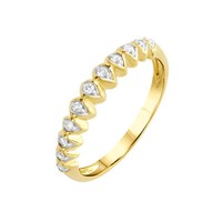 Diamonds By Ellen K.-Ring Damen 375 Gold Zweifarbig Diamant 0,1Ct. Echtschmuck