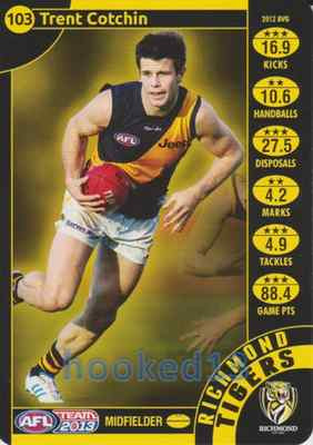 2013 Teamcoach Trent Cotchin Richmond TIGERS