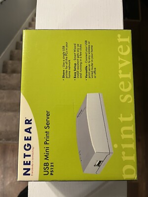 NETGEAR USB Mini Print Printer Server PS121 NEW SEALS!