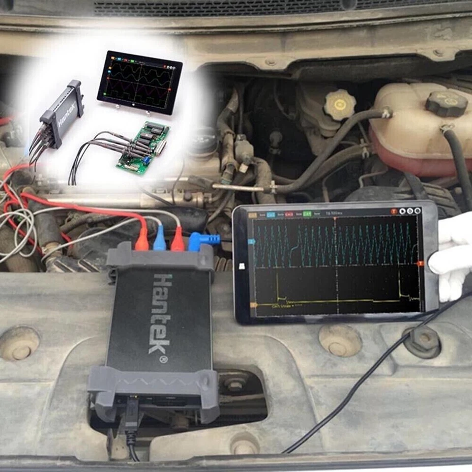 6074BE Hantek Diagnostic Tool USB 1GSa/s 70MHz Car Auto Digital Oscilloscope 4CH - Image 2 of 4