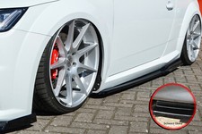 Bi Seitenschweler Schweller mit Wing aus ABS für Audi TT RS 8S Schwarz Glanz