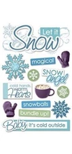 Paper House 3d Let It Snow Stickers