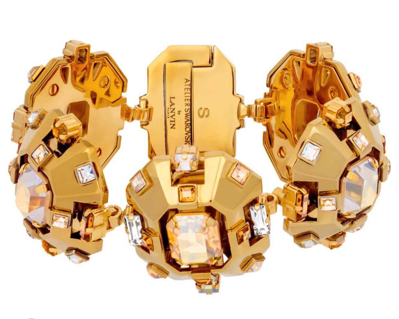 Exclusive Swarovski Atelier Gold Bracelet Lanvin. New. LanvinxAtelier.