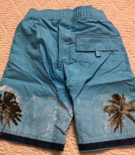 Crazy 8 Swim Trunks (Lined) Blue Tropical Palm Trees Sz Medium 7/8 NWT - Picture 2 of 4