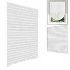 Self Adhesive Pleated Blind Office Kitchen Balcony Door Window Curtain Shades UK