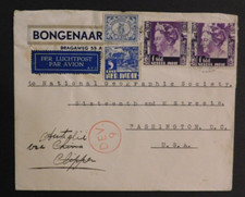 1941 Dutch Indies Netherlands Airmail to Washington DC