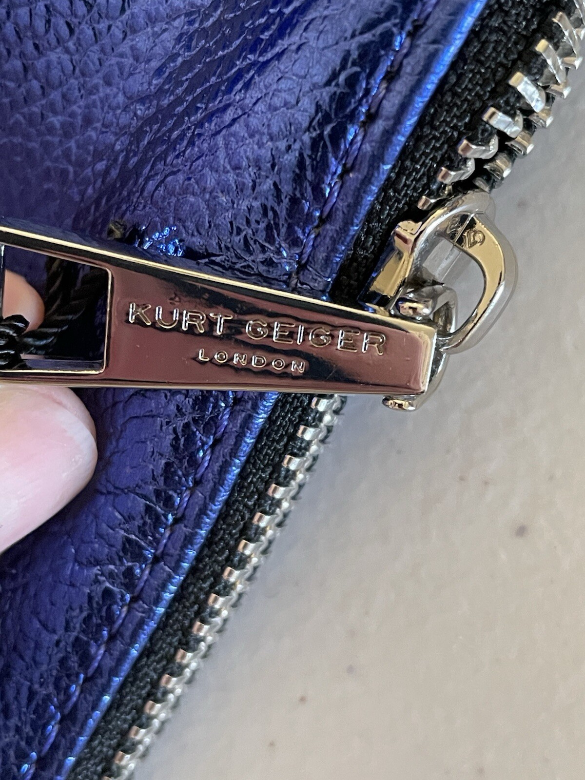 KURT GEIGER LONDON CRYSTAL QUILTED BOX CLUTCH IN BLUE image 3