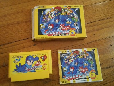 Rockman 6 (Nintendo Famicom) w/ Box and Manual - Japan FC - US SELLER