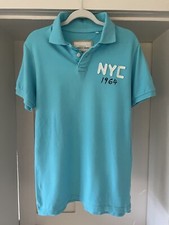 Cedarwood State Authentic Apparel NYC 1964 Turquoise Blue Polo Shirt Size M