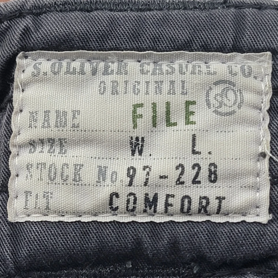 s.Oliver 短男式 29 灰色文件舒适货物实用远足 Gorpcore 野营 — 第 3/4 张图片