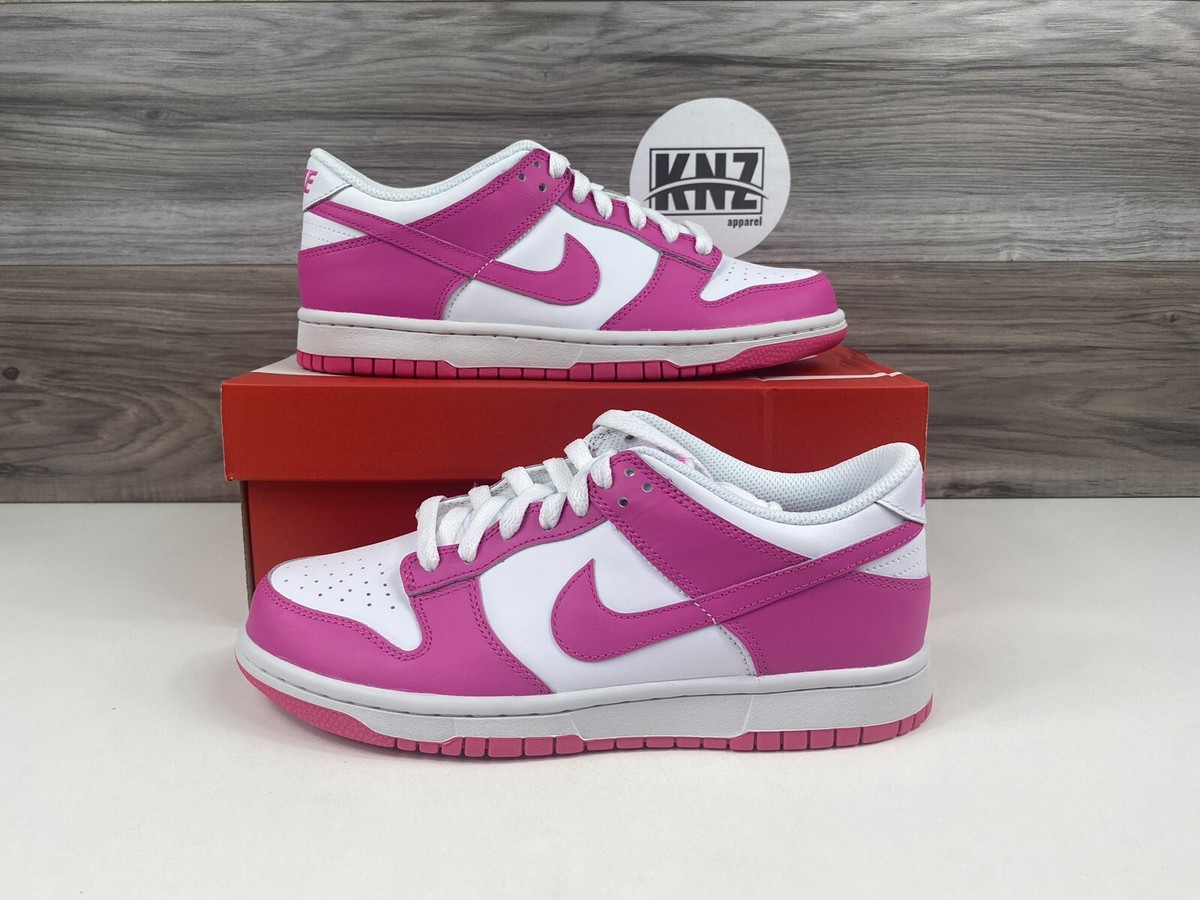 Nike DUNK Low Laser Fuchsia Pink White Barbie Shoes GS (FB9109-102