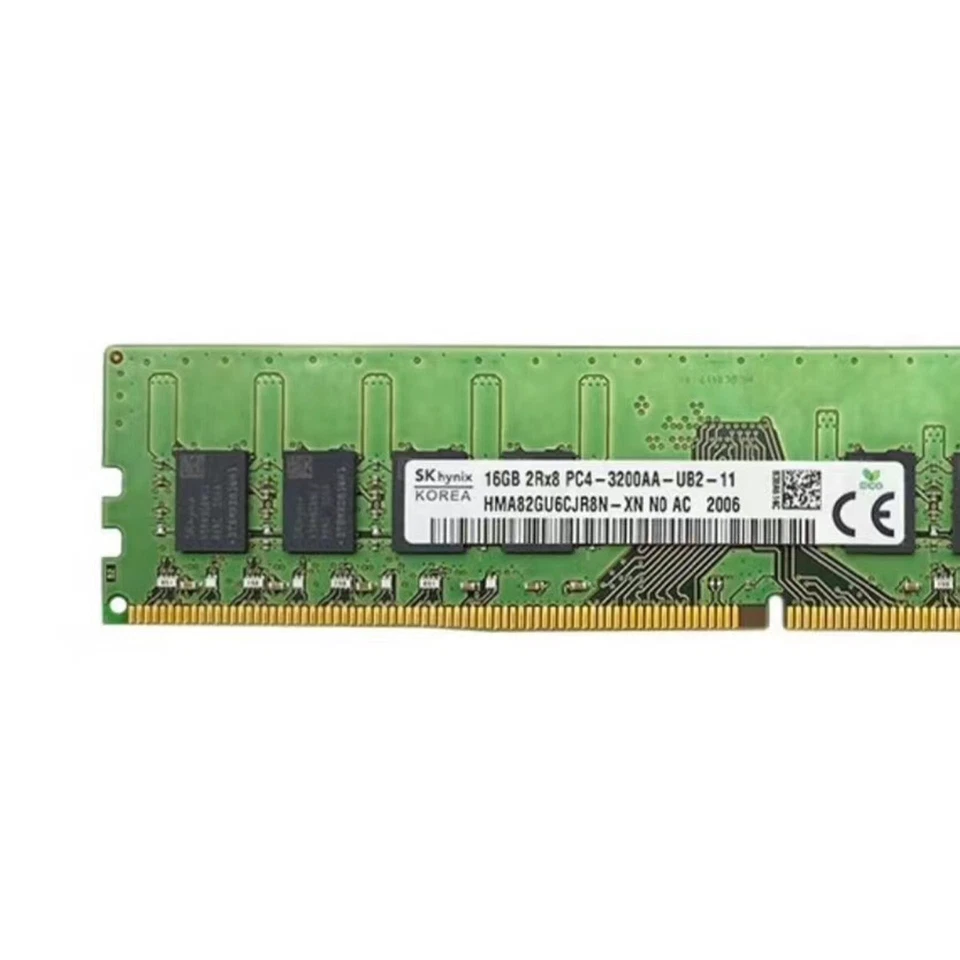 Hynix 32GB 2X16GB DDR4 3200MHz PC4-25600 2RX8 UDIMM Memory Ram HMA82GU6CJR8N-XN - Image 3 of 4