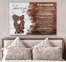 Special gift for daughter from mom, I Am So Proud Of You Canvas Daughter Gift