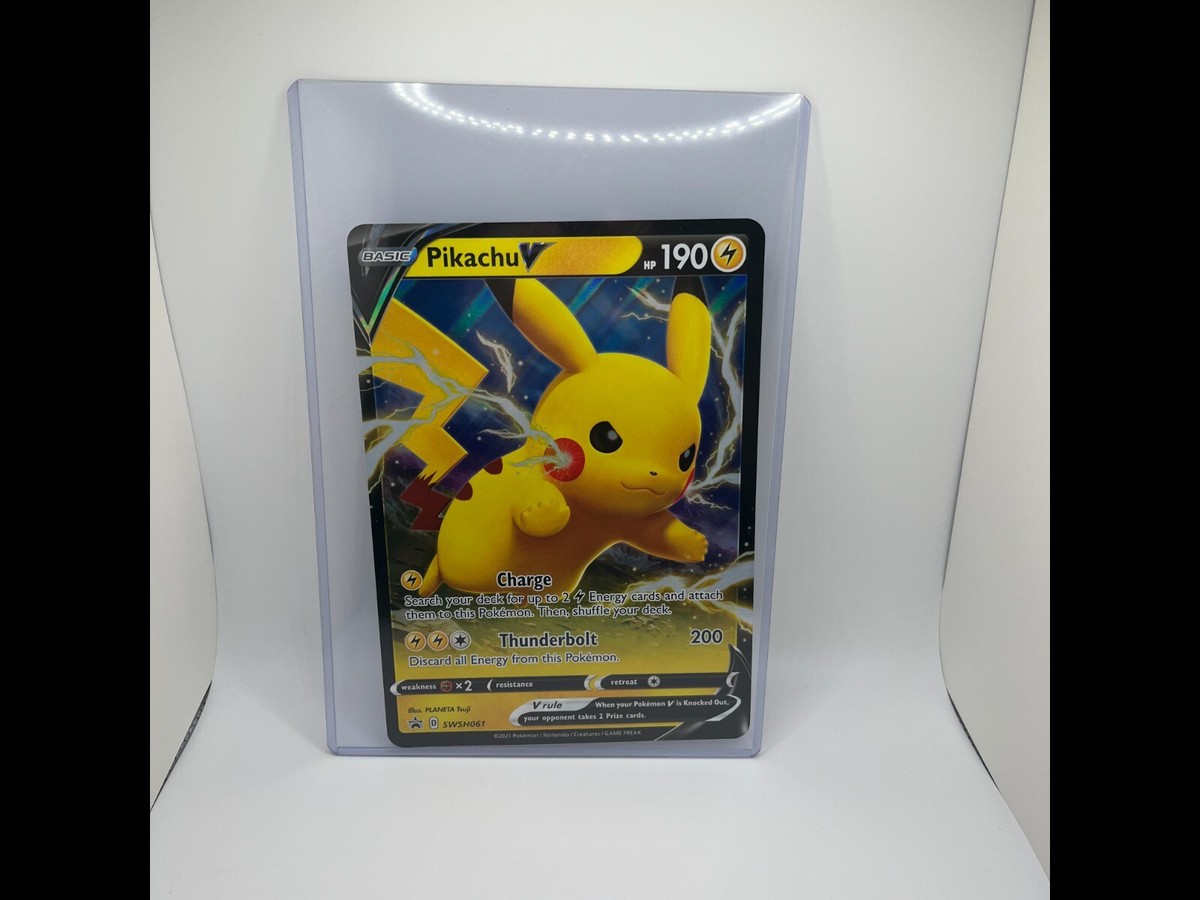 ebay jumbo pokemon cards Pokemon TCG Pikachu v #swsh61 JUMBO CARD