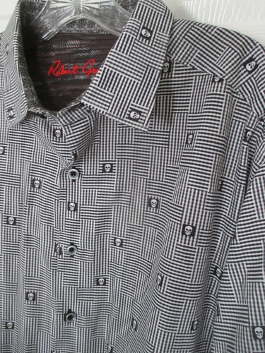 Robert Graham Skull Black \u0026 White Shirt 