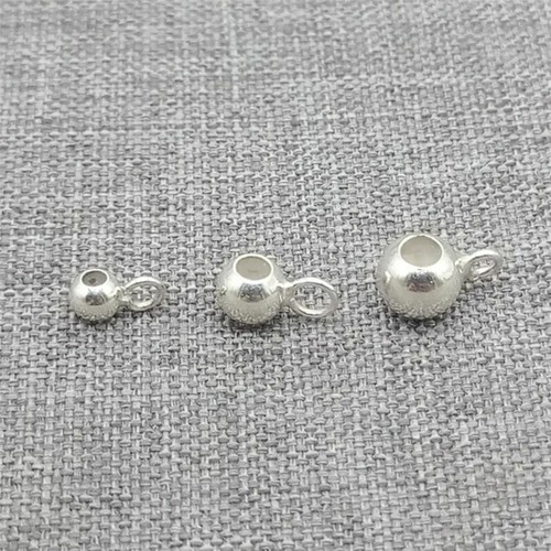 20pcs of 925 Sterling Silver Silicone Bail Bead Stopper 3mm 4mm 5mm for