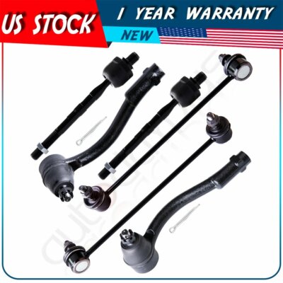 Outer Tie Rod Set For 2006-2011 Hyundai Accent - Front Left & Right Pair With 10-Year Warranty 5 thumbnail image