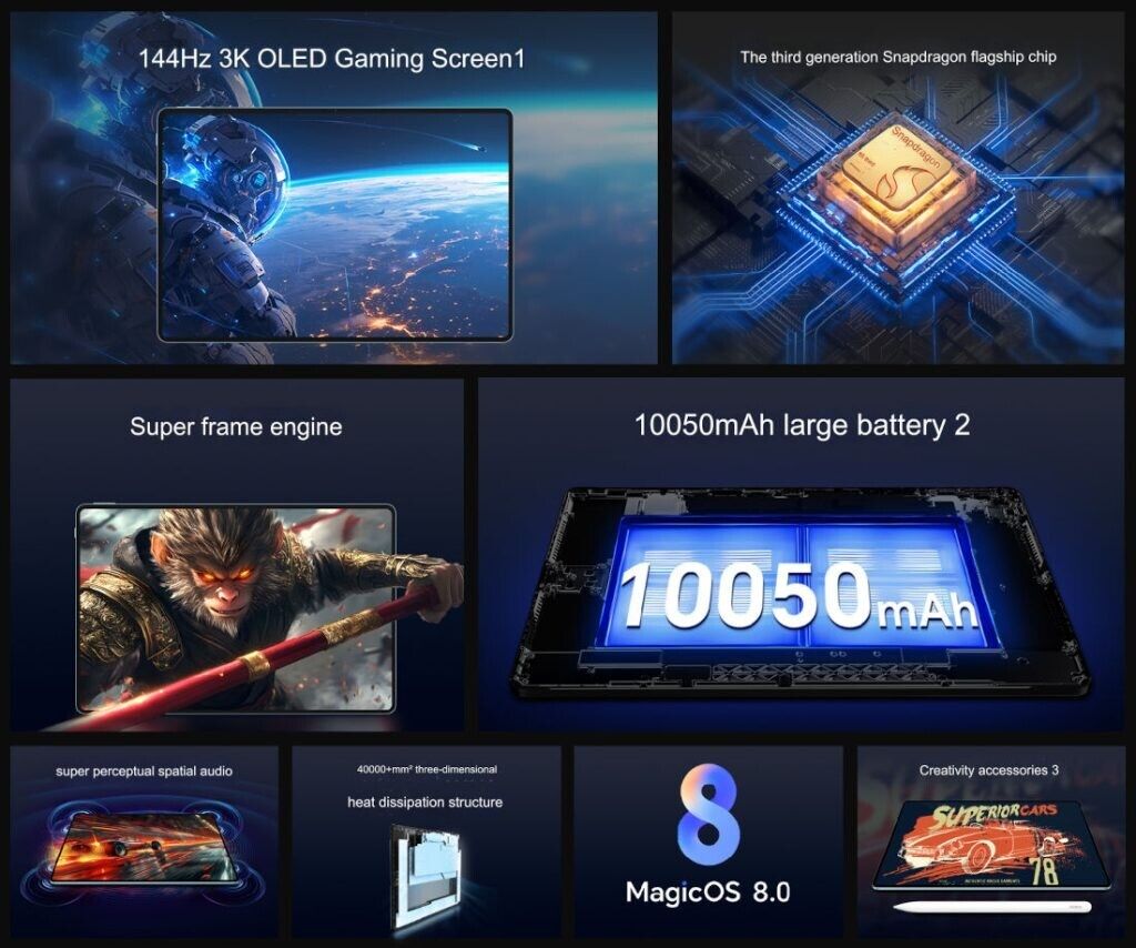 Honor Pad GT Pro 12.3 WiFi OLED 13MP 256 512GB SD8sGen3 Honor Pad GT Pro 12.3 WiFi OLED 13MP 256 512GB SD8sGen3