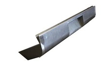 1937 1938 1939 Chevy Gmc Step Side Truck Rear Roll Pan W License Box Centered