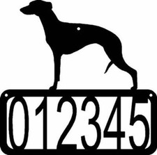 Whippet Dog House Address Sign - Made in USA