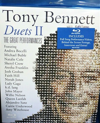 Tony Bennett: Duets II - 16 Tracks  NEW! Blu Ray, Andrea Bocelli,Michael Buble