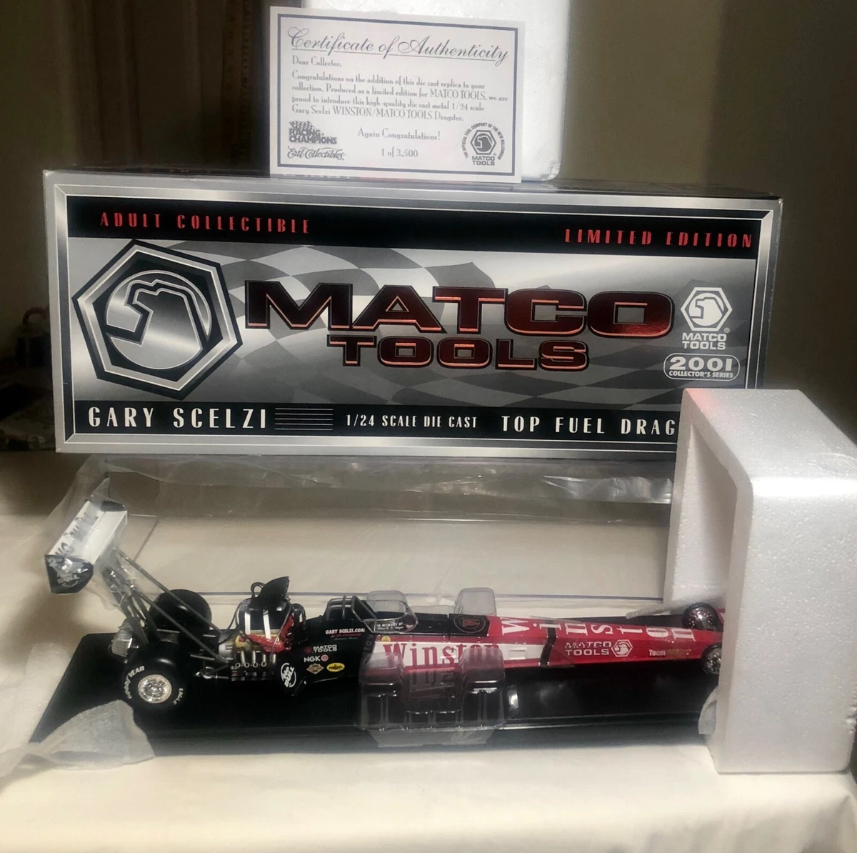 NOS VTG 01 Matco Tools 1 24 scale Diecast Winston Dragster w Case