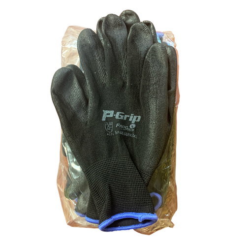 P-Grip ultradünne schwarze Arbeitshandschuhe Polyurethan Handfläche beschichtet Nylonschale 24 Paar - Bild 5 von 17