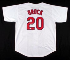 Lou Brock Signed Autograph White St. Louis Baseball Jersey JSA COA