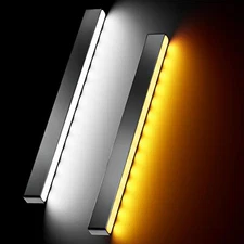 Pair DRL Sequential Turn Signal Grill Light LED Assembly Daytime Running Light