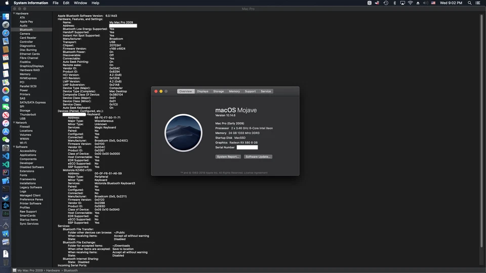 Mac Pro 4,1 5,1 Genuino Apple WiFi Kit de Actualización 802.11ac a/b/g/n/ac Bluetooth 4.2 Foto 2 de 4