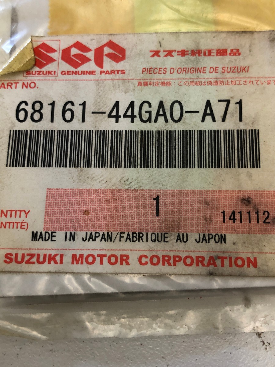 Suzuki OEM NOS Genuine NEW Original P/N 68161-44GA0-A71