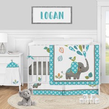 blizzard elephant crib set