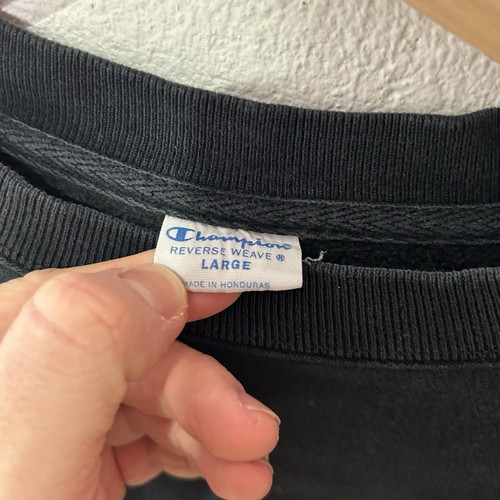 Champion Reverse Weave Sweatshirt “Black” Men’s Large - Picture 3 of 5