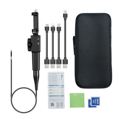 F408A 2MP Industrial Endoscope Borescope 8.5MM Rotatable Lens 1M/3.3FT Cable