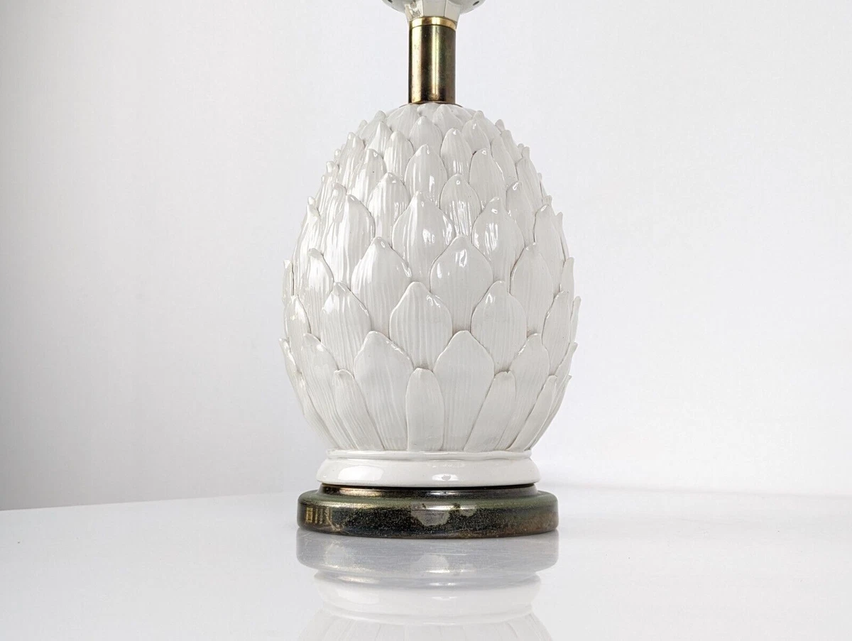 White top artichoke lamp