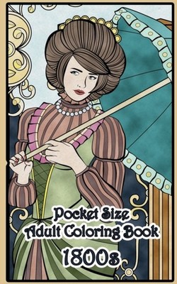 ZenMaster Coloring B - 1800's Pocket Size Adult Coloring Book  Travel  - X555z