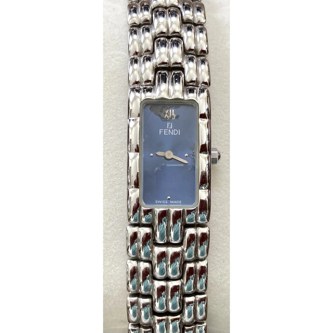 Orologio FENDI 660L Donna Quarzo Quadrante Blu Bracciale Acciaio 14 5x23 6mm