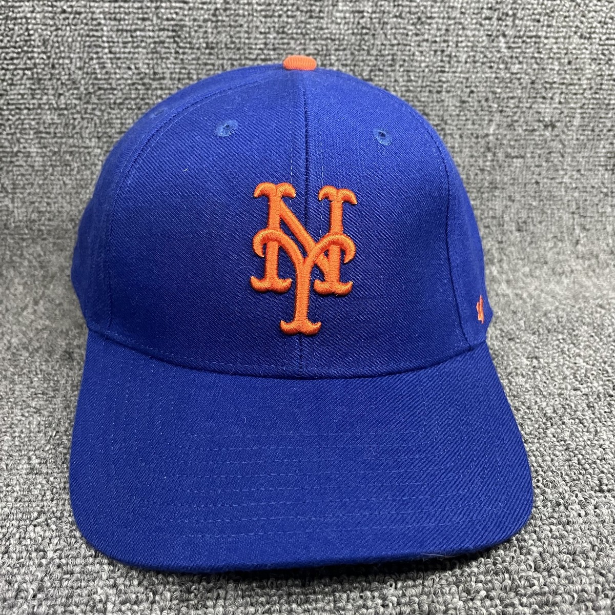New York Mets '47 Brand MVP Adjustable Baseball Cap Royal Blue Orange OSFA